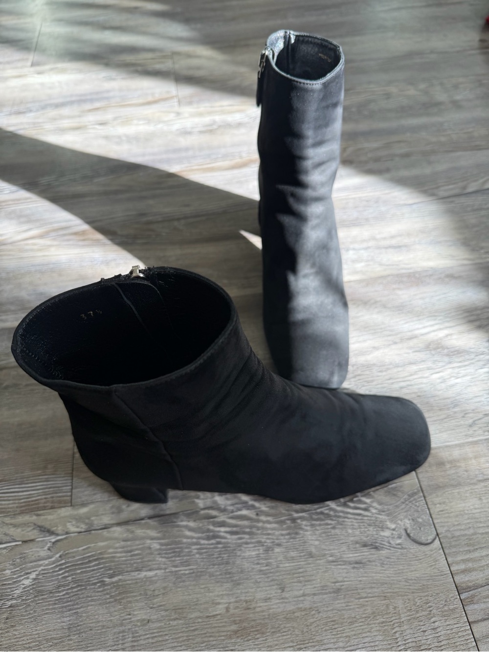 Authentic PRADA Women's suede Block Heel Ankle Boots - Picture 12 of 14